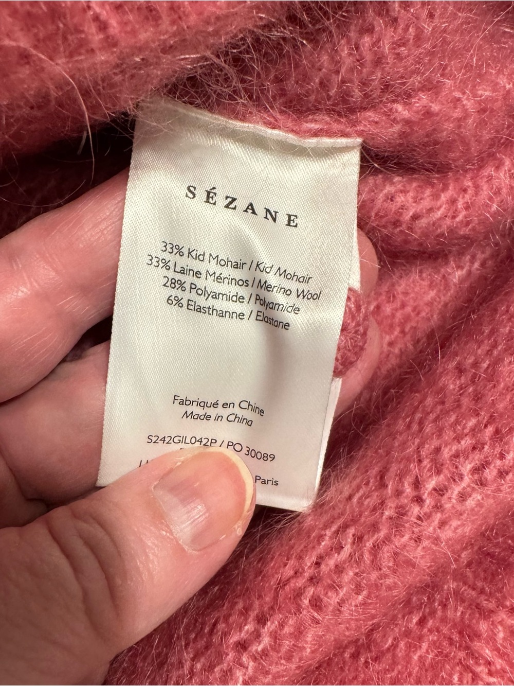 Sezane Angelo Cardigan Peony - Size S - Picture 4 of 5